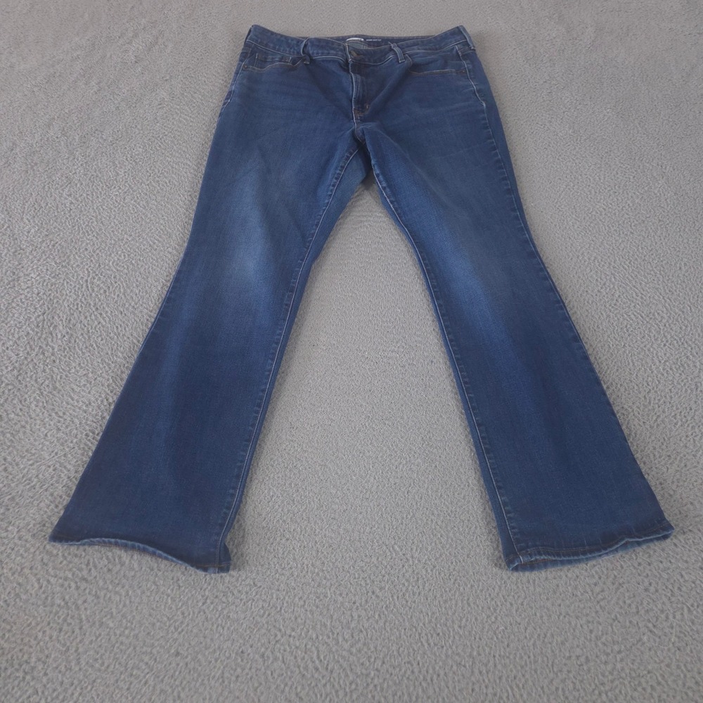Old Navy Jeans Womens 16 Blue Kicker Boot-Cut Mid-Rise Stretch Denim Bootcut Leg